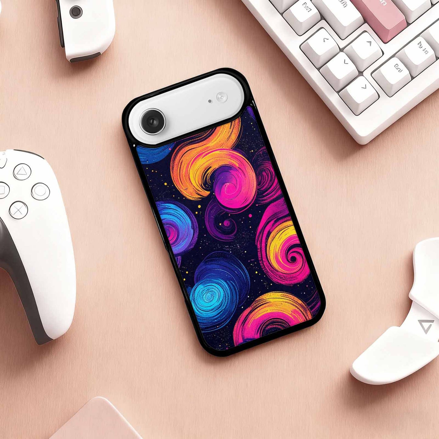 iPhone 17 Air Case — Rose Galaxy Art Seamless Pattern Galaxy, Custom Art Phone Cover