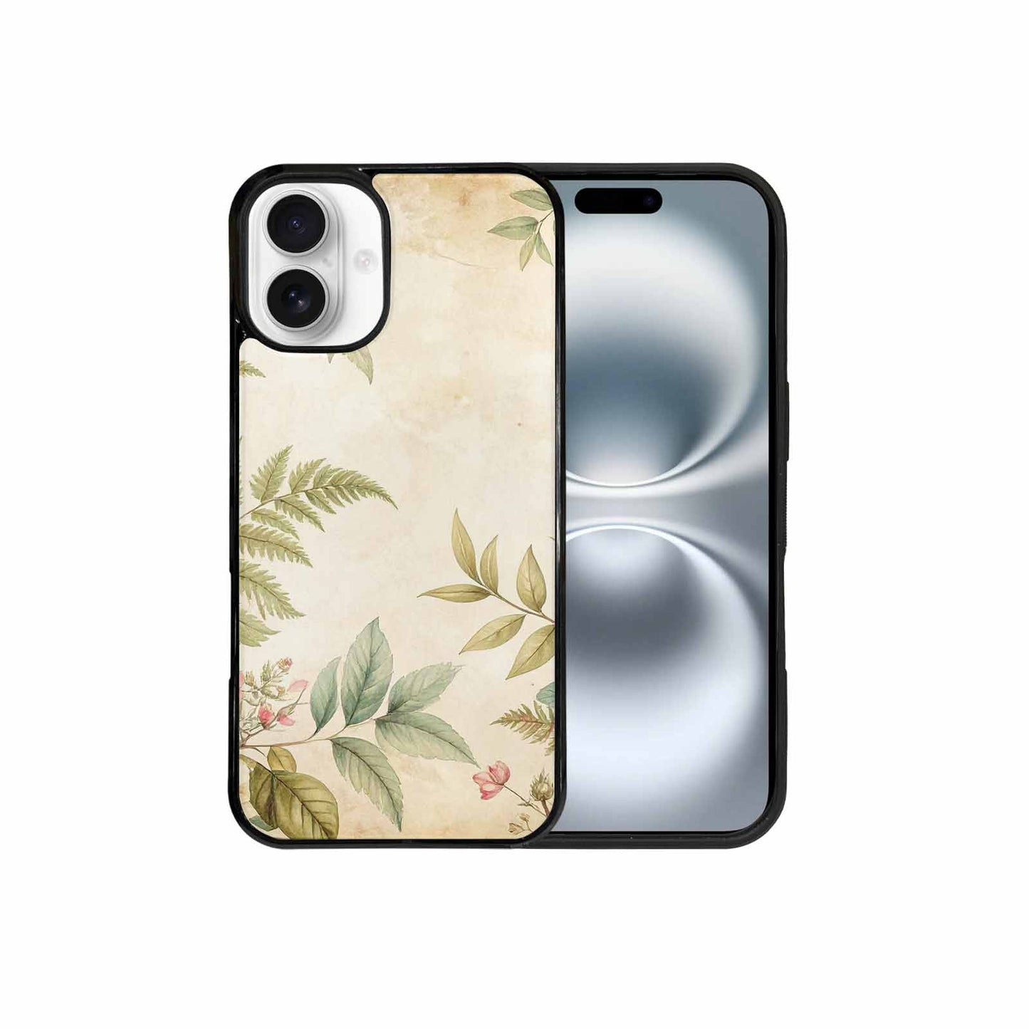 iPhone 16 Plus Case — Vintage Botanical Art Pattern, Unique Phone Case Design