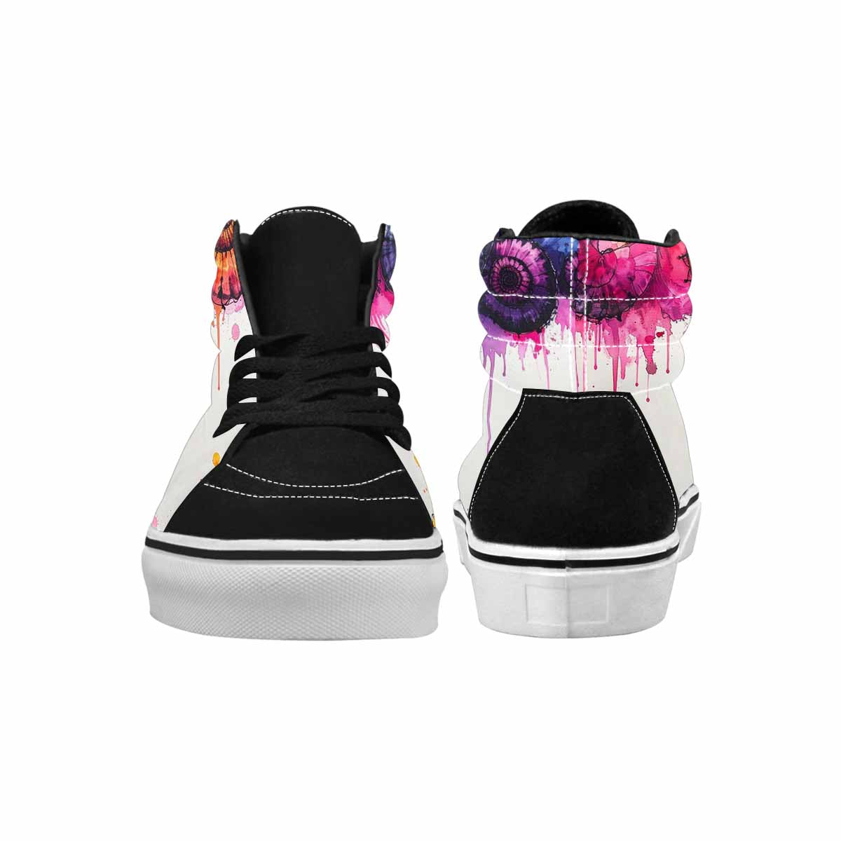 MEN'S Tie High Top Canvas Vivid Custom Sneakers
