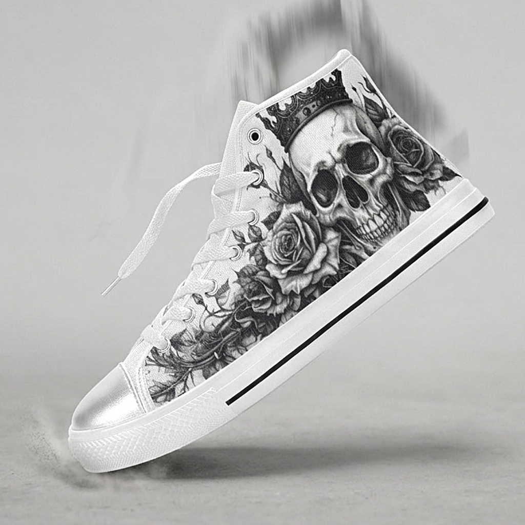 WOMEN'S Dark Crown Skull Art | Freaky Shoes®