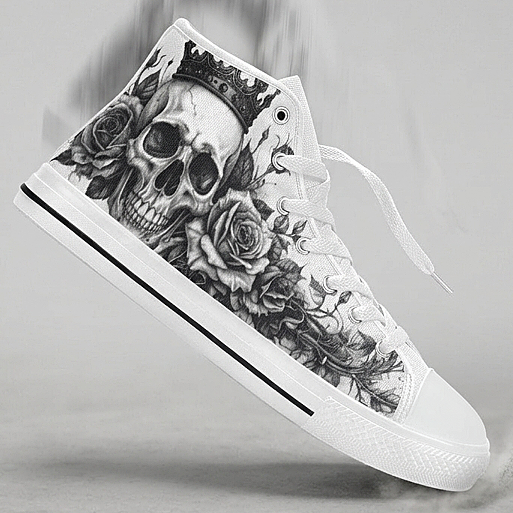 MEN'S Dark Crown Skull Art | Freaky Shoes®