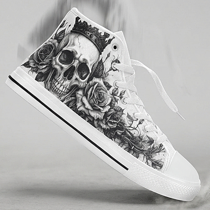MEN'S Dark Crown Skull Art | Freaky Shoes®