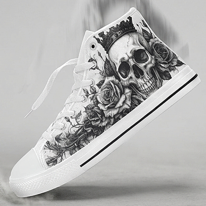 MEN'S Dark Crown Skull Art | Freaky Shoes®