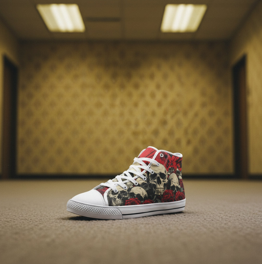 UNISEX Skull Art Custom Sneakers | Freaky Shoes®