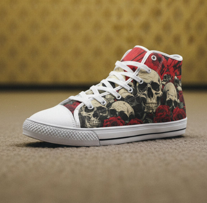 UNISEX Skull Art Custom Sneakers | Freaky Shoes®