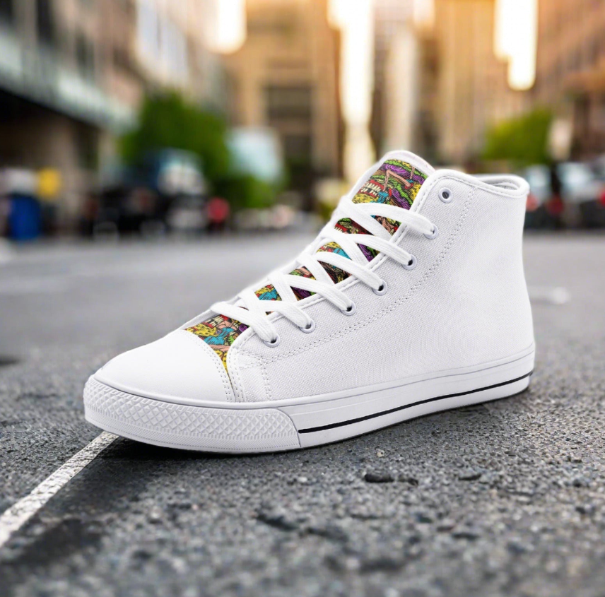 UNISEX Freestyle Art Printed Tongu Custom Sneakers | Freaky Shoes®