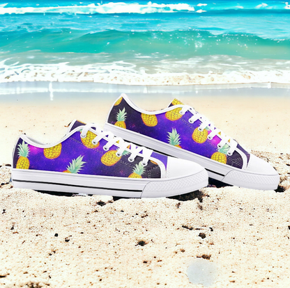 UNISEX Rave Galaxy Pineapples Custom Custom Sneakers | Freaky Shoes®