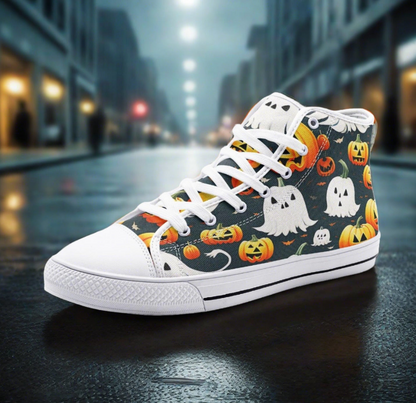 UNISEX Halloween Art (Print 5) Custom Sneakers | Freaky Shoes®