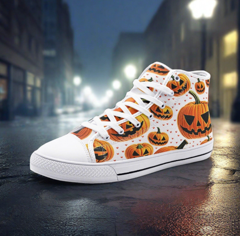 UNISEX Halloween Art (Print 4) Custom Sneakers | Freaky Shoes®
