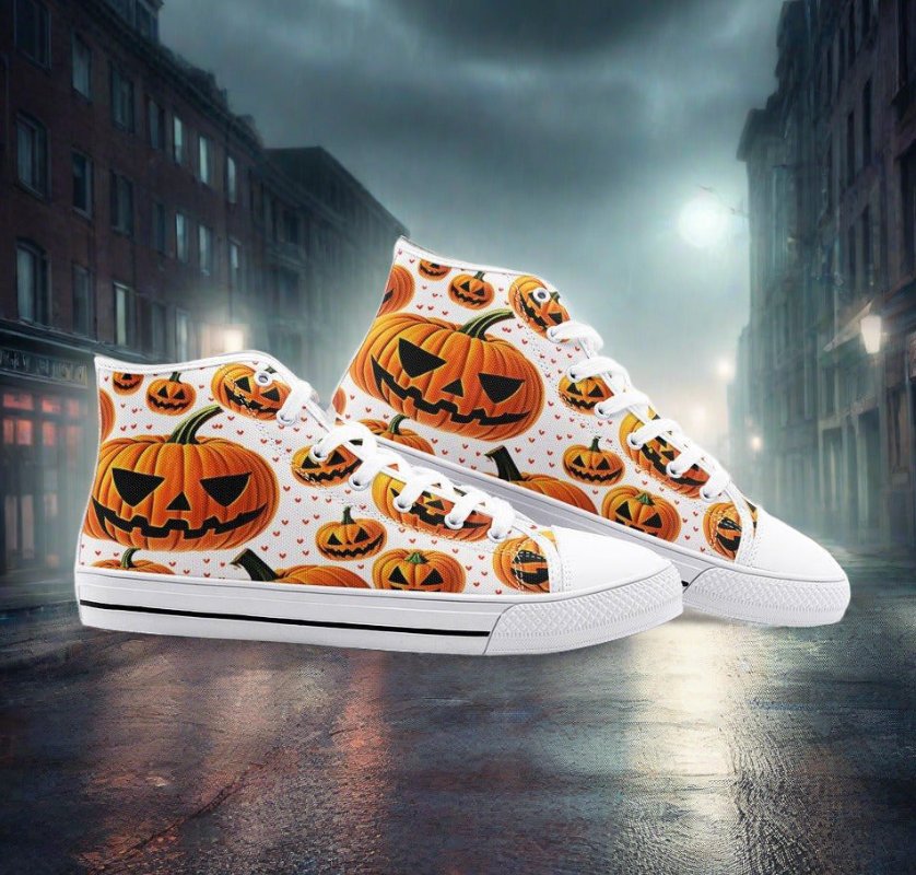 UNISEX Halloween Art (Print 4) Custom Sneakers | Freaky Shoes®