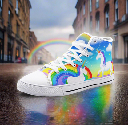 UNISEX Unicorns Abstract Custom Sneakers | Freaky Shoes®