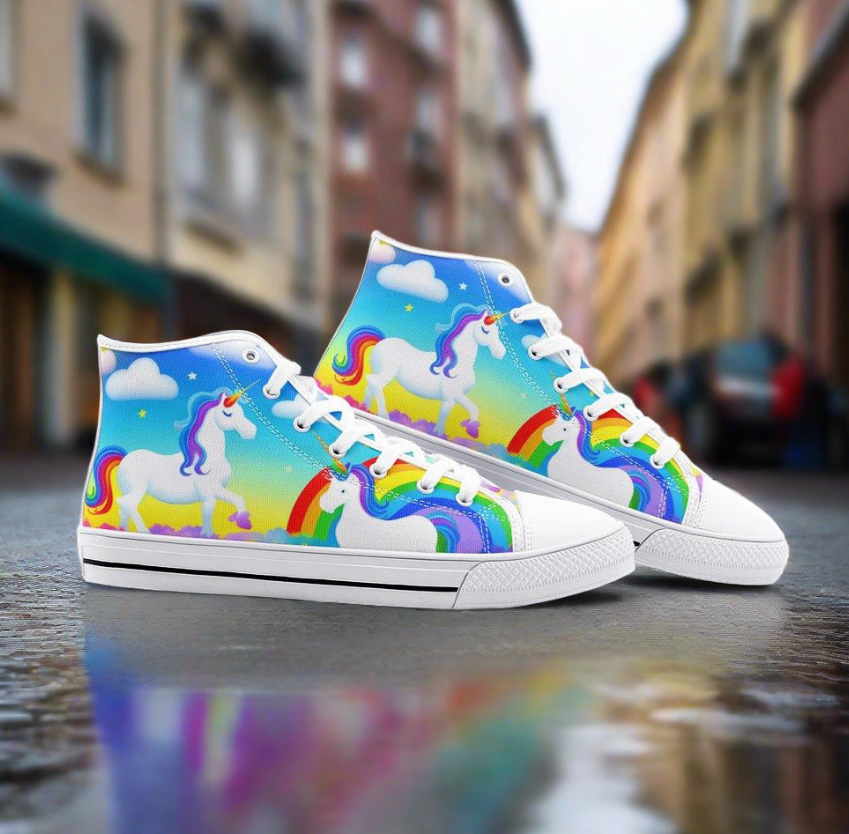 UNISEX Unicorns Abstract Custom Sneakers | Freaky Shoes®