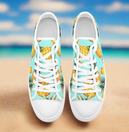 UNISEX Rave Pineapples Please Custom Sneakers | Freaky Shoes®