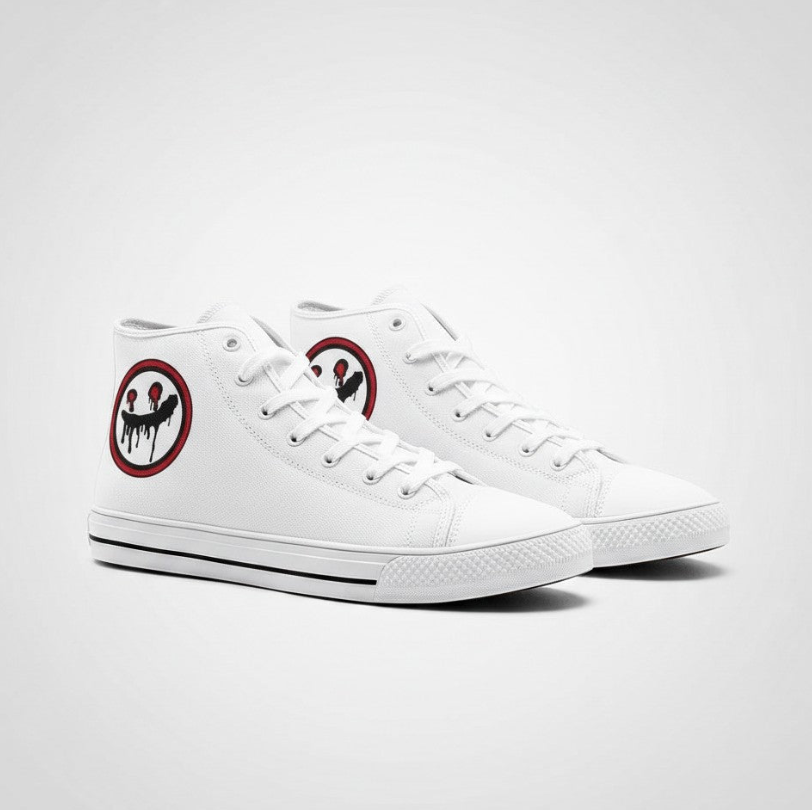 UNISEX White Custom Sneakers | Freaky Shoes®