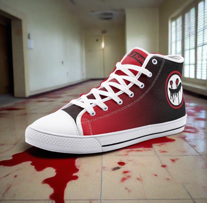 UNISEX Red Custom Sneakers | Freaky Shoes®