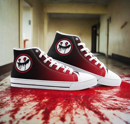 UNISEX Red Custom Sneakers | Freaky Shoes®