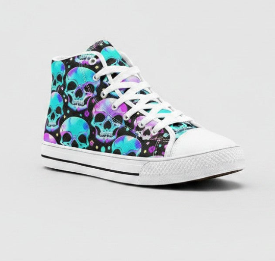 UNISEX Bright Skulls Custom Sneakers | Freaky Shoes®