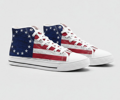 UNISEX Betsy Ross Flag Custom Shoes Custom Sneakers | Freaky Shoes®
