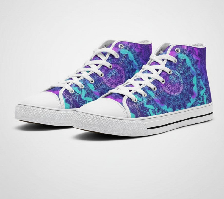 UNISEX Mandala Custom Sneakers | Freaky Shoes®