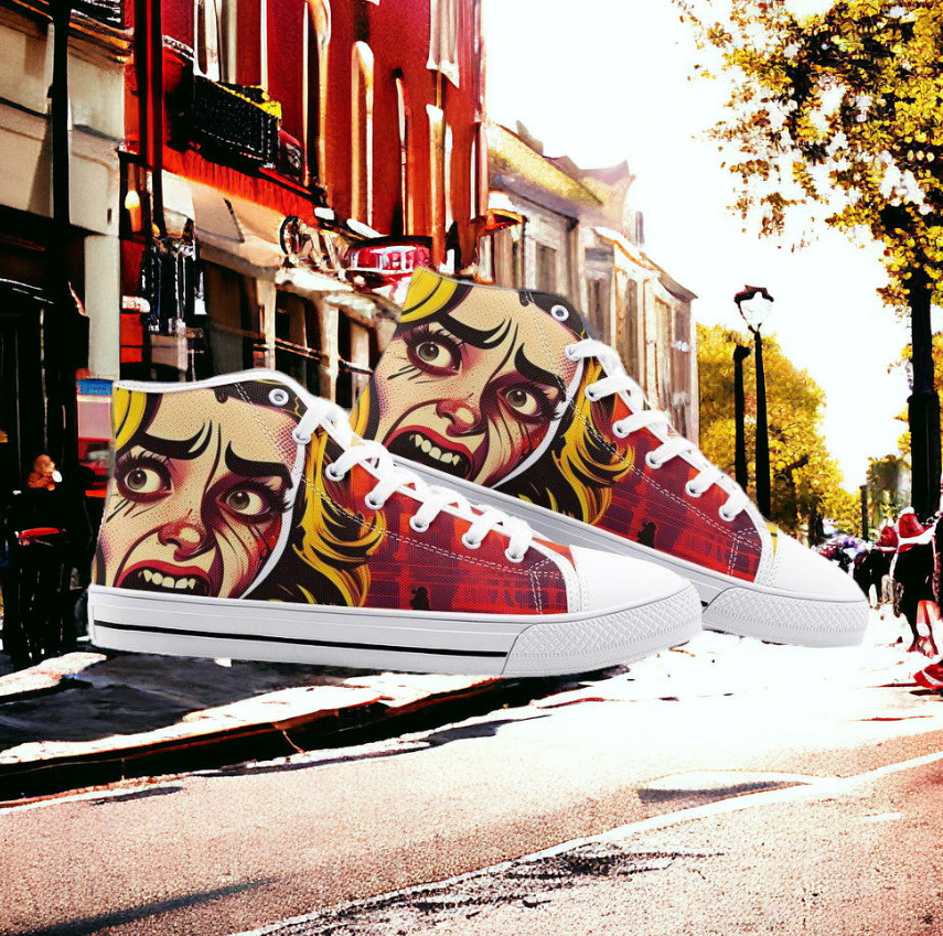 UNISEX Scream Custom Sneakers | Freaky Shoes®