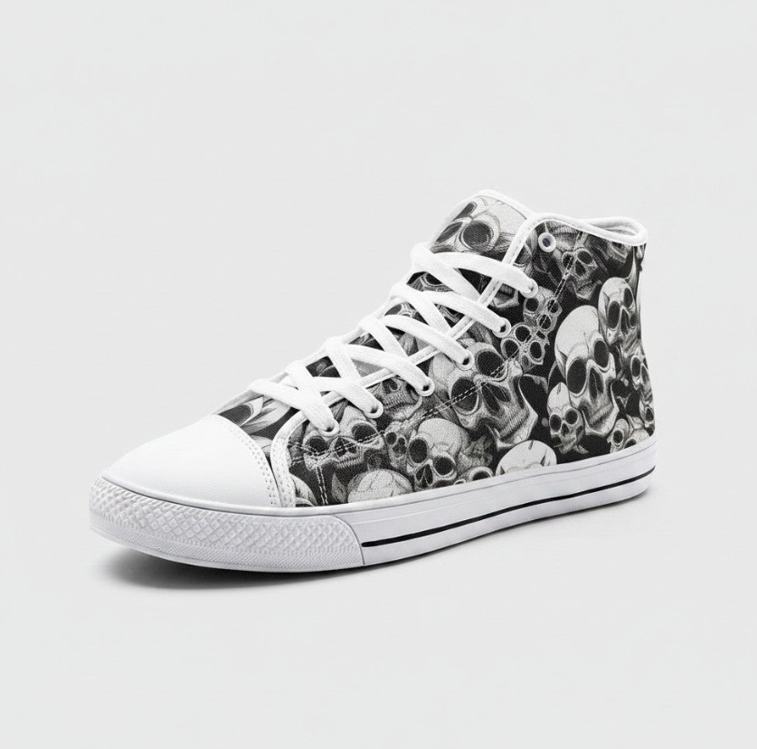 UNISEX Skulls Mania Custom Sneakers | Freaky Shoes®