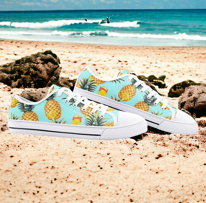 UNISEX Pineapples Please Custom Shoe Custom Sneakers | Freaky Shoes®