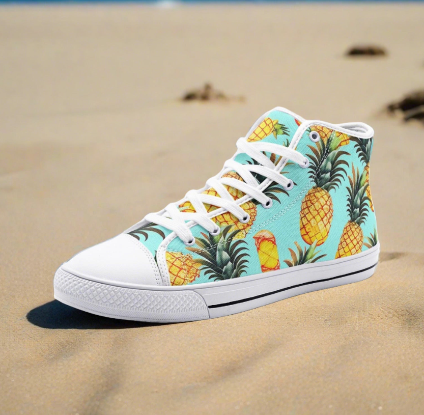 UNISEX Pineapples Please (Print Custom Sneakers | Freaky Shoes®