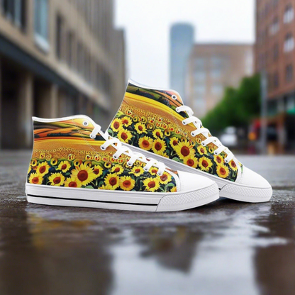 UNISEX Sunflowers Art Custom Sneakers | Freaky Shoes®
