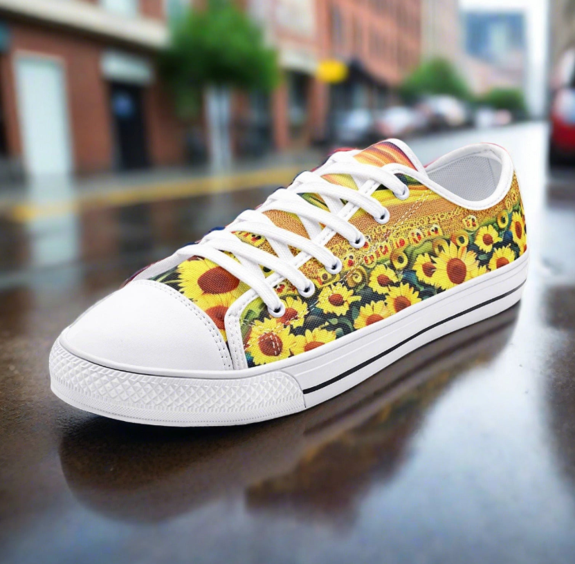 UNISEX Sunflowers Art Custom Shoes Custom Sneakers | Freaky Shoes®