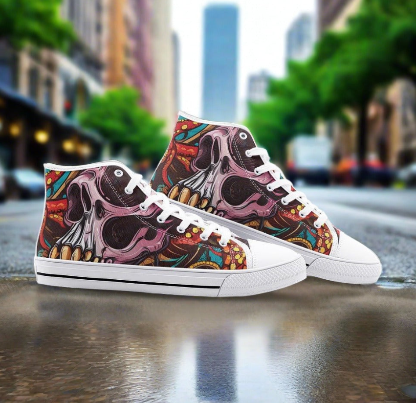 UNISEX Tentacles Skull Custom Sneakers | Freaky Shoes®