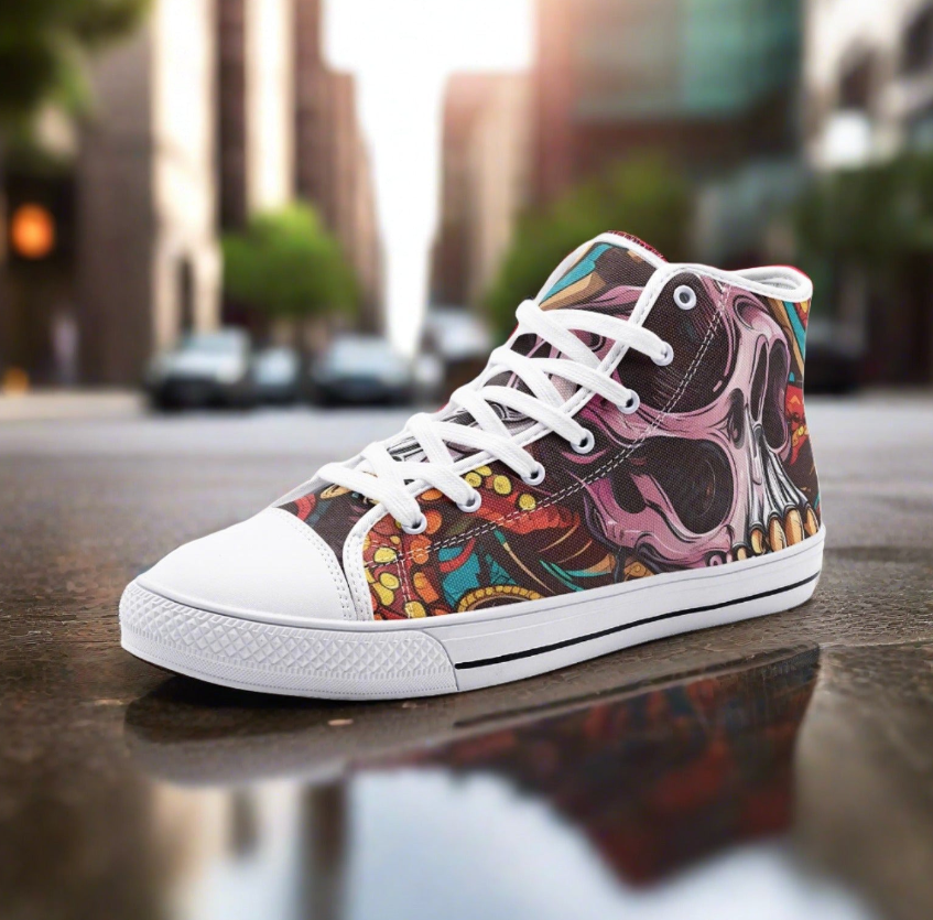 UNISEX Tentacles Skull Custom Sneakers | Freaky Shoes®