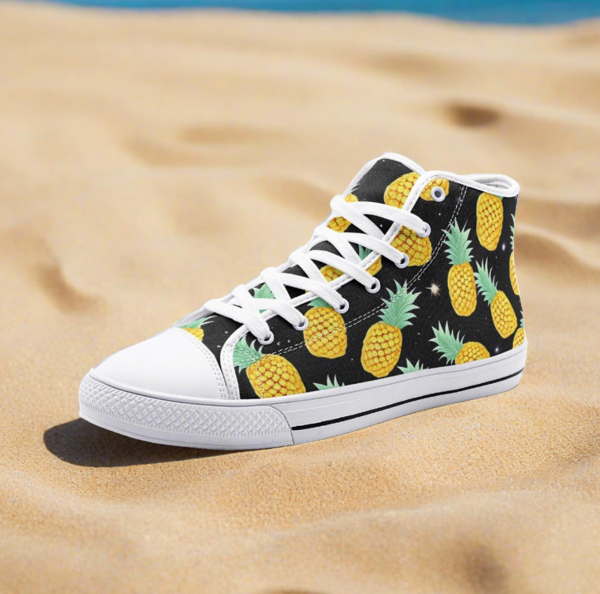 UNISEX Pineapples Pl (Print 1) Custom Sneakers 2 | Freaky Shoes®