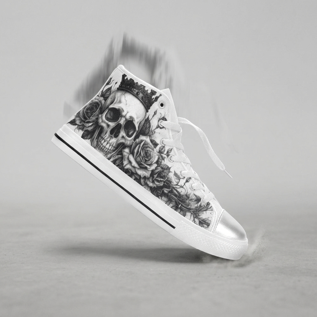 MEN'S Dark Crown Skull Art | Freaky Shoes®