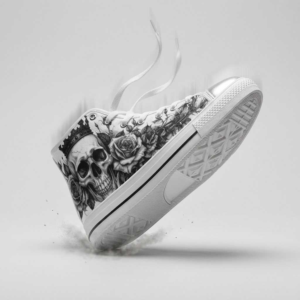 MEN'S Dark Crown Skull Art | Freaky Shoes®