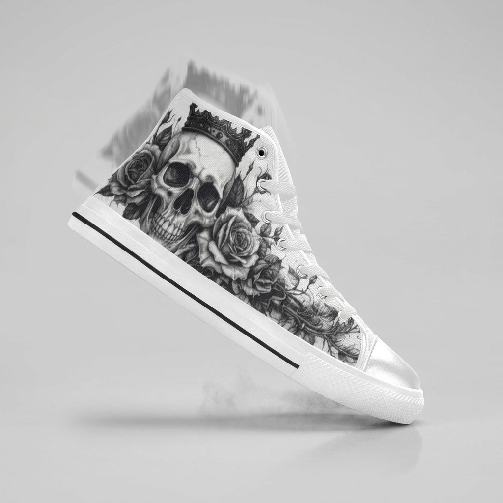 MEN'S Dark Crown Skull Art | Freaky Shoes®