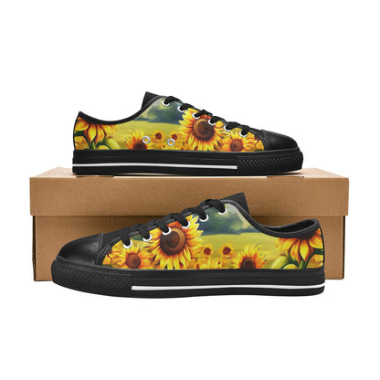 WOMEN'S Sunflowers Art 2 Canvas Aesthetic Custom Shoes