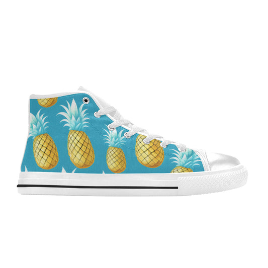 WOMEN'S Cool Pineapples High Top Canvas Surreal Custom Shoes