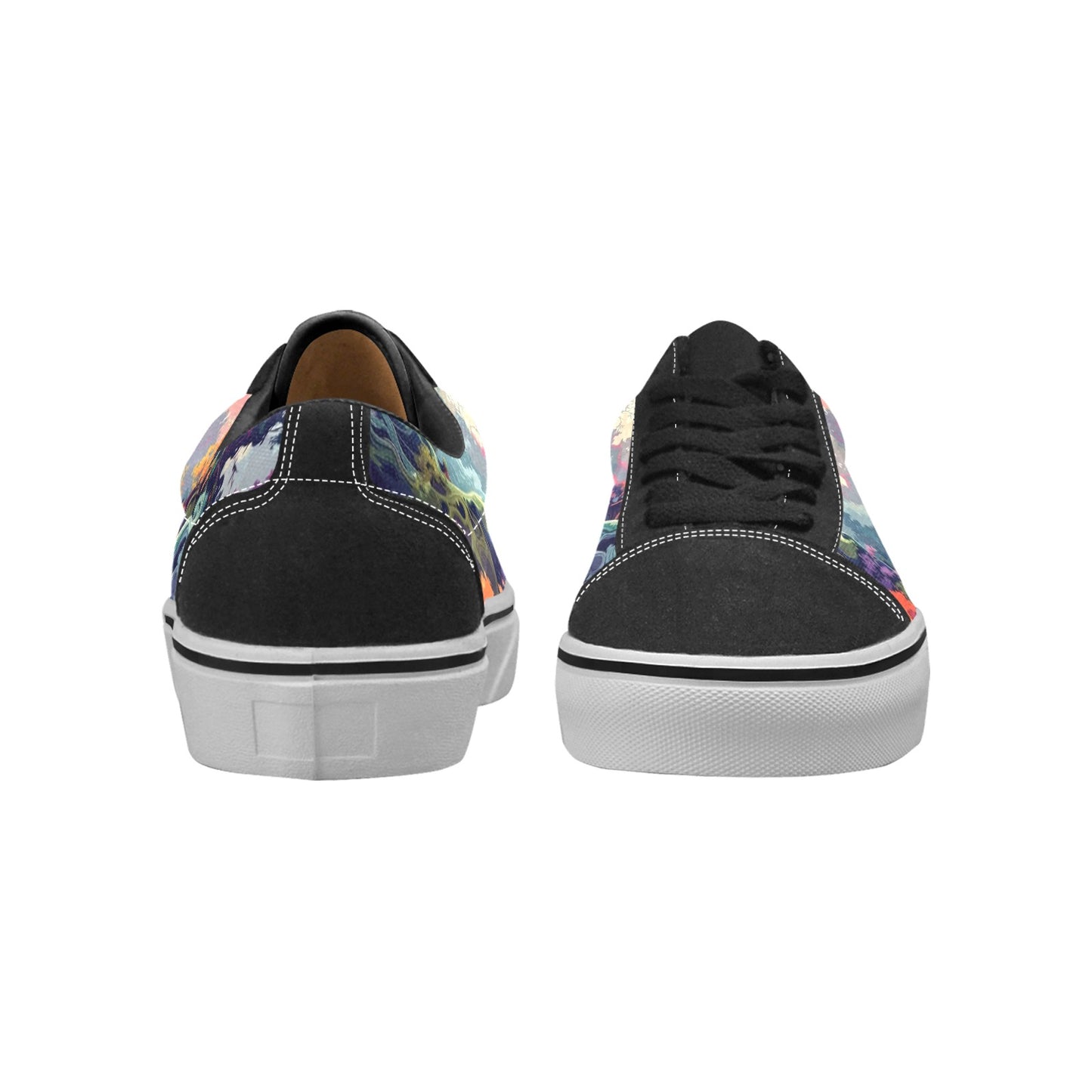 WOMEN'S Camo Design 1 Low Top Skateboarding Wallpaper Art Shoes