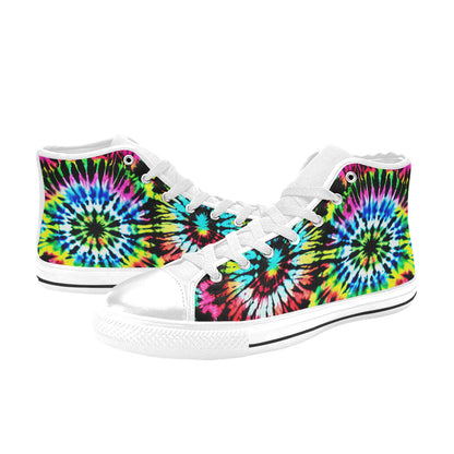WOMEN'S Cc Tie Dye Art High Top Canvas Y2K Custom Shoes