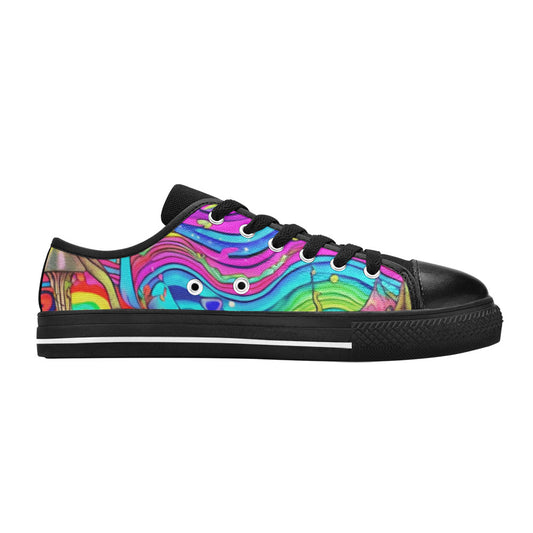 MEN'S Trippy Acid World Art Canvas Surreal Custom Shoes