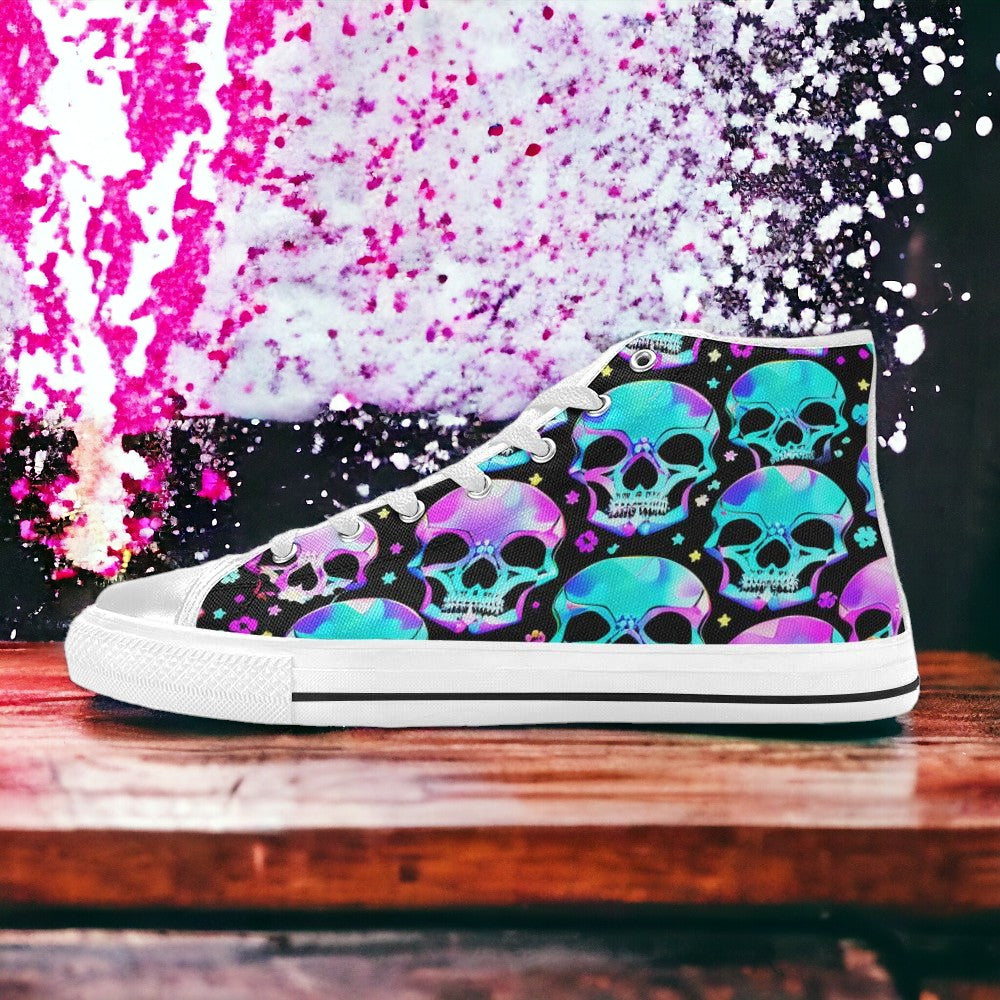 Cherry Blossom Green Emerald Wearable MEN Bold Art - Freaky Shoes | Custom Art Sneakers