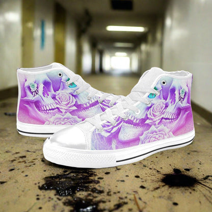 Cyberpunk Teal Gold Custom WOMEN Bold Art - Freaky Shoes | Custom Art Sneakers