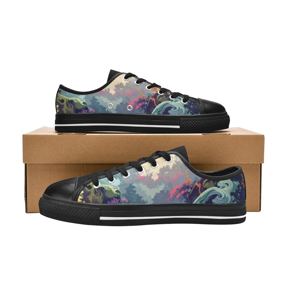 Camo Design 1 Men's Low Top Canvas Shoes