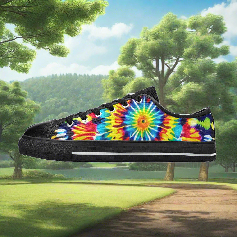 Butterfly Rainbow Pink Cream Wearable MEN Bold Art - Freaky Shoes | Custom Art Sneakers