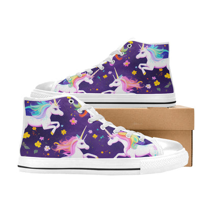 MEN'S Unicorns Please 3 Men’S High Top Canvas Vivid Sneakers