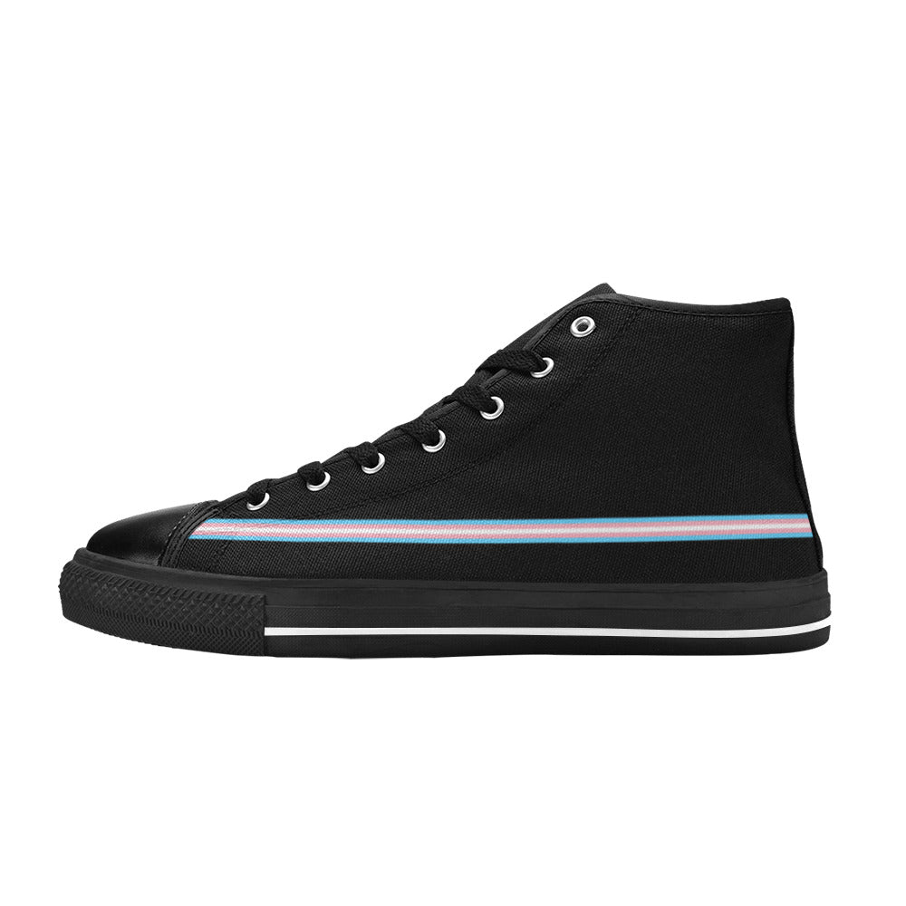 MEN'S Transgender Flag 3 Pride LGBT High Top Canvas Sneakers