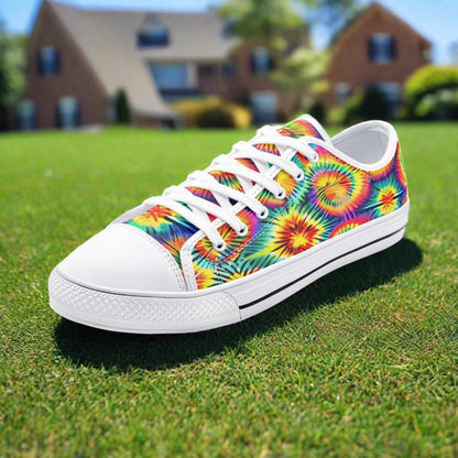 Butterfly Rainbow Earthy Brown Wearable Bold Art - Freaky Shoes | Custom Art Sneakers