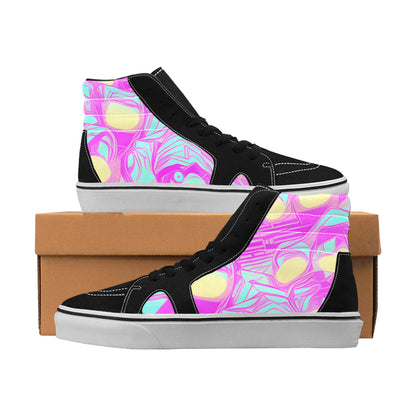 WOMEN'S Wall Eyes Trippy Art High Top Skateboarding Dark Academia Shoes
