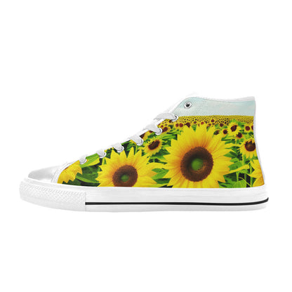 MEN'S Sunflowers Art 4 Men’S High Top Canvas Neon Fantasy Sneakers