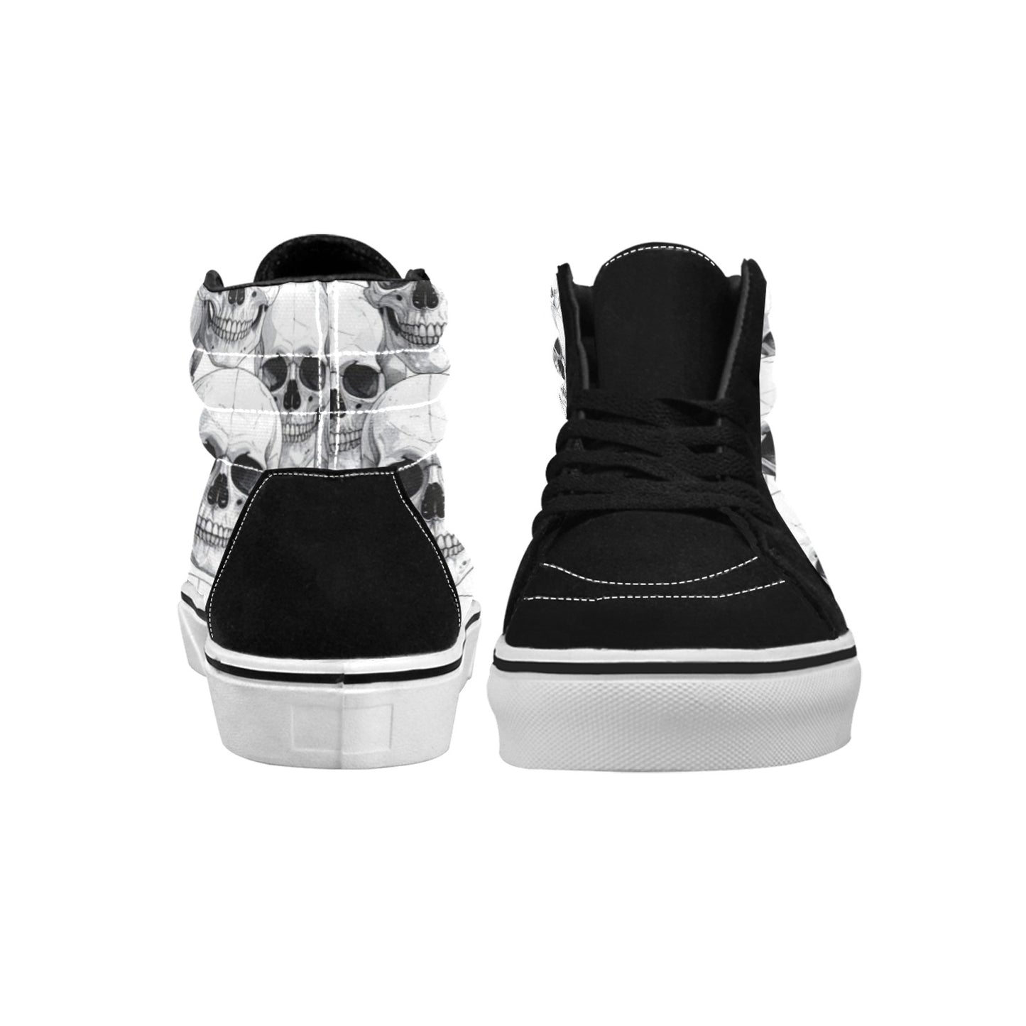 MEN'S Clean Skull Line Art High Top Skateboarding Cottagecore Shoes
